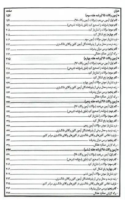 مجموعه سوالات آزمون وکالت دوراندیشان (اسکودا) «1393 تا 1403»